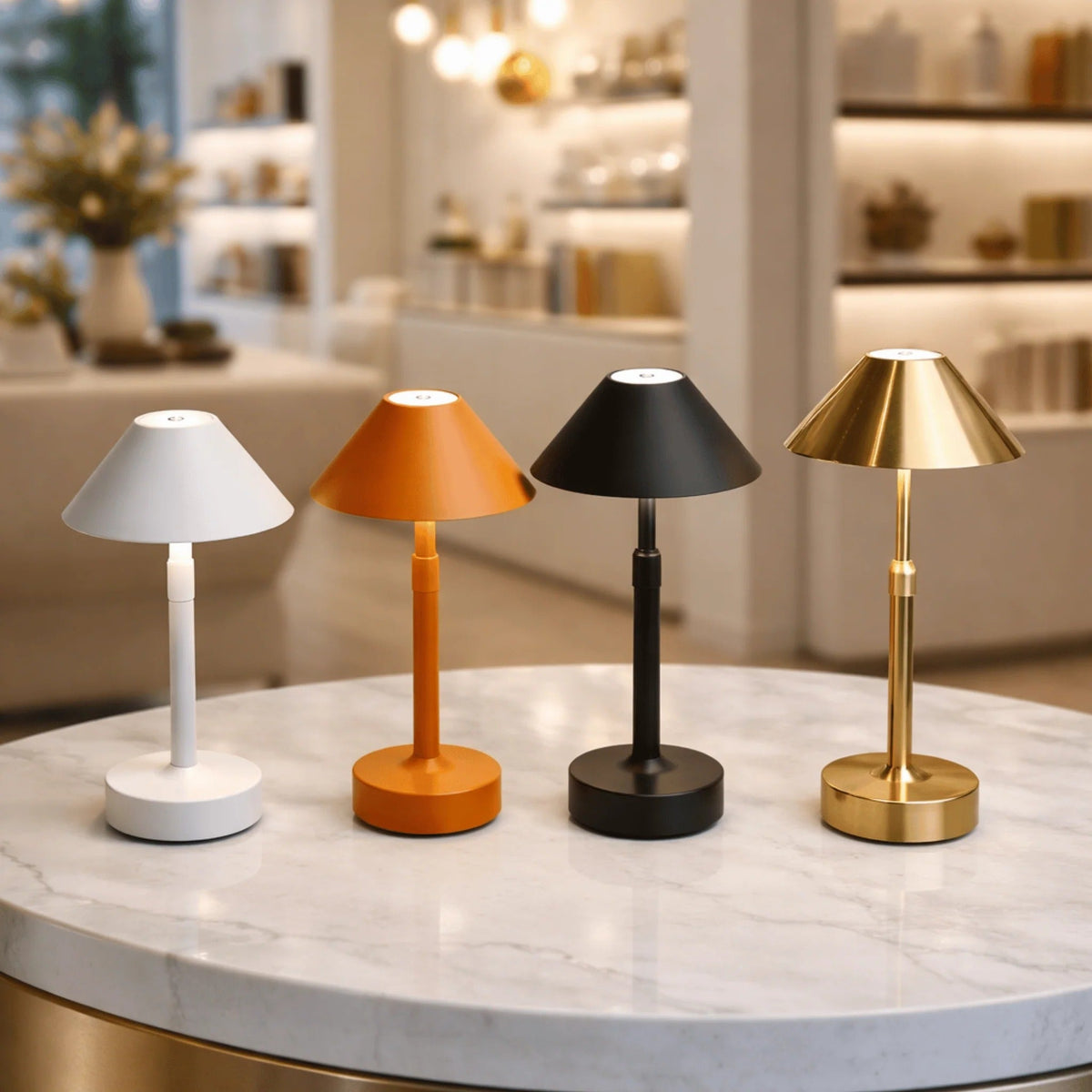 Adjustable Cordless LED Table Lamp with Dimmable Features