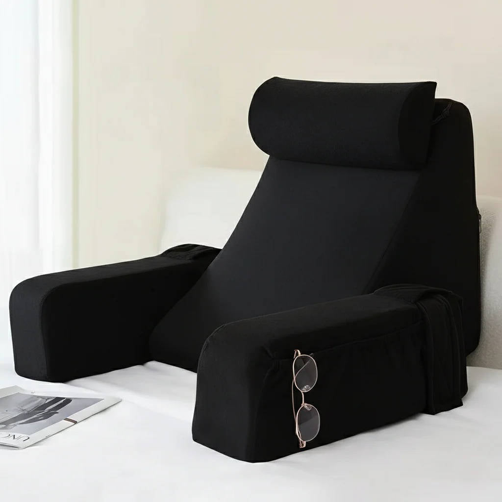 Ultimate Comfort Reading Pillow with Adjustable Arms & Pockets