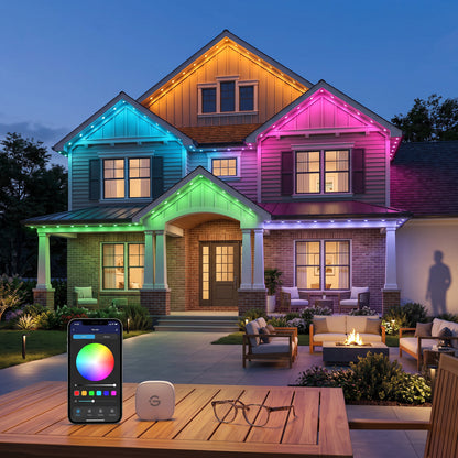 100ft All-Weather Roofline Smart Light Strand with App Control