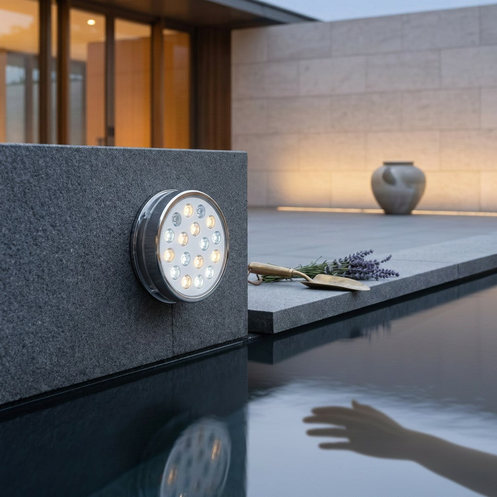 Vibrant LED Underwater Pool Light with Remote Control and Color Modes