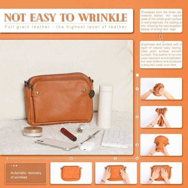 Elegant Leather Crossbody Bag with Versatile Straps and Card Holders