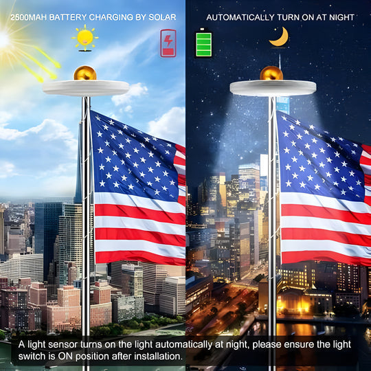 Illuminate Your Flag with Our Solar-Powered Light System