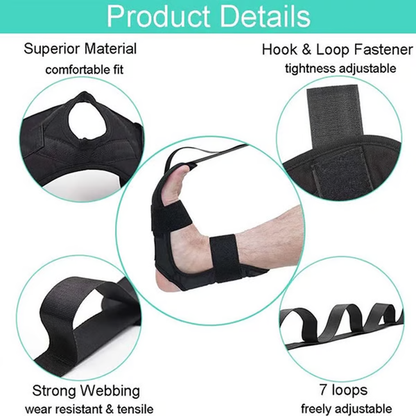 Stretch Band for Yoga, Pilates, and Ballet - Cotton Belt with 7 Loops