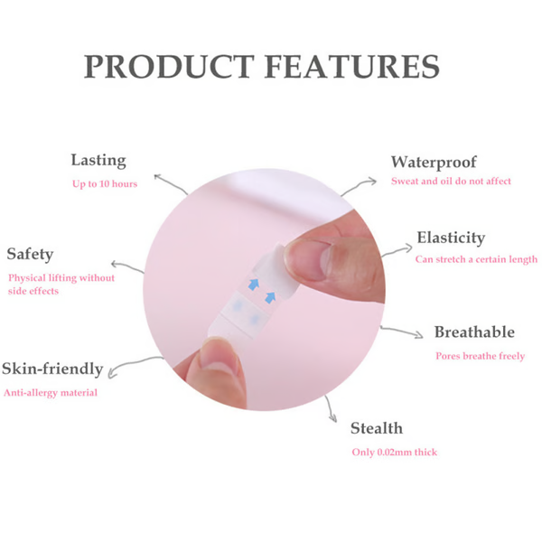 Instant Skin Firming Tape – 40 Piece Clear Lift Kit