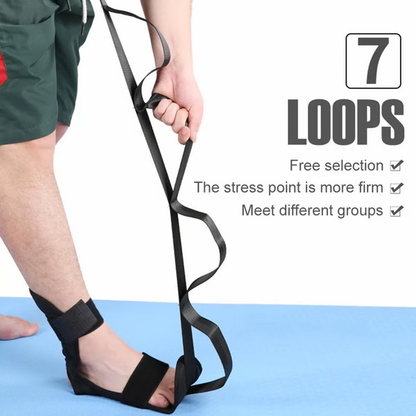 Stretch Band for Yoga, Pilates, and Ballet - Cotton Belt with 7 Loops