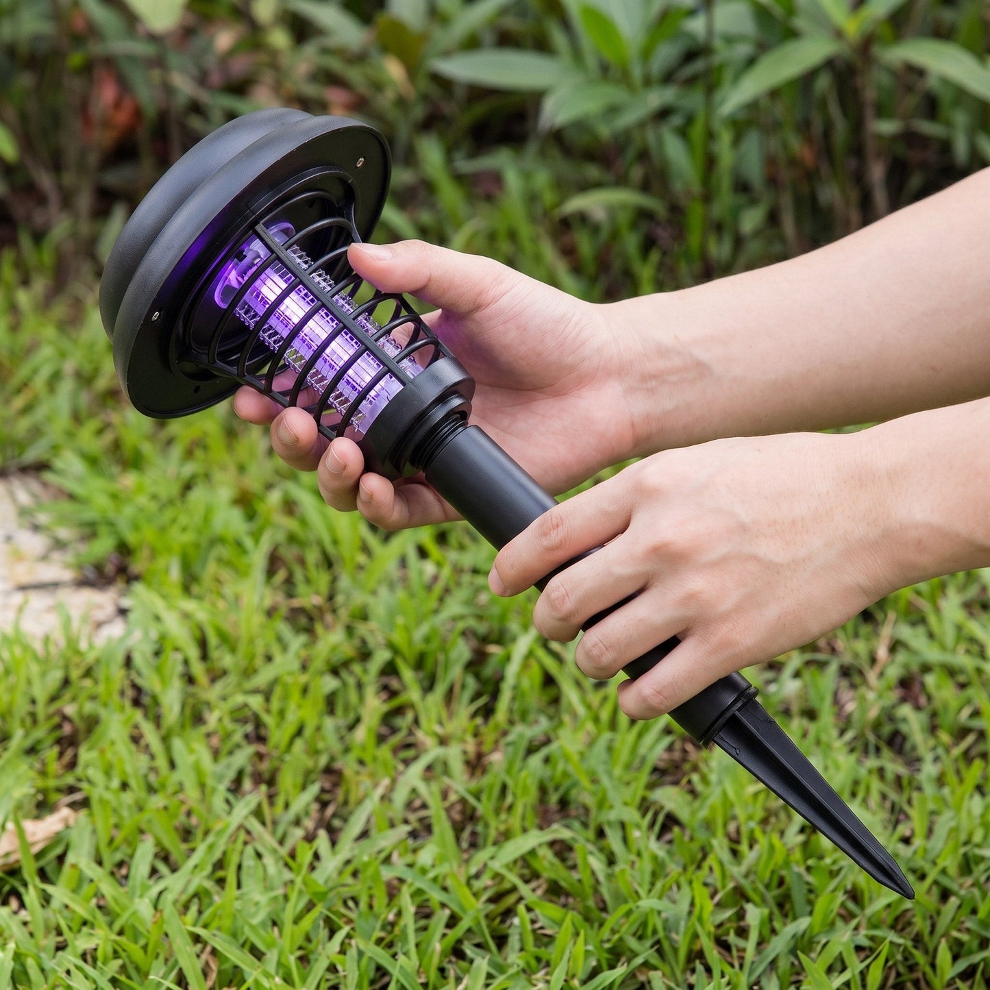 Ground Stake Insect Zapper Powered by Solar Energy