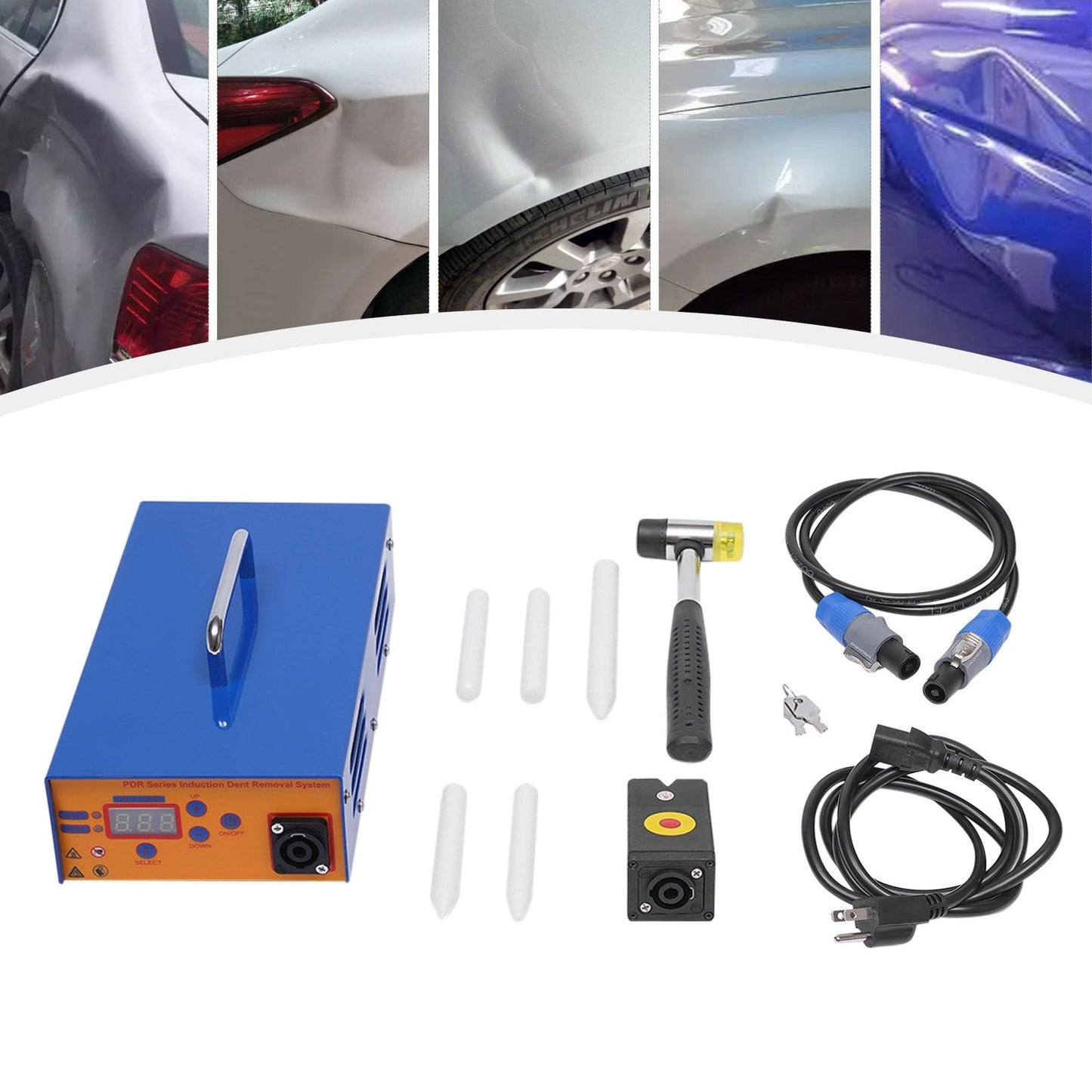 Effortless Dent Removal System with Digital Monitoring and Safe Heating Tip