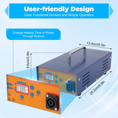 Effortless Dent Removal System with Digital Monitoring and Safe Heating Tip