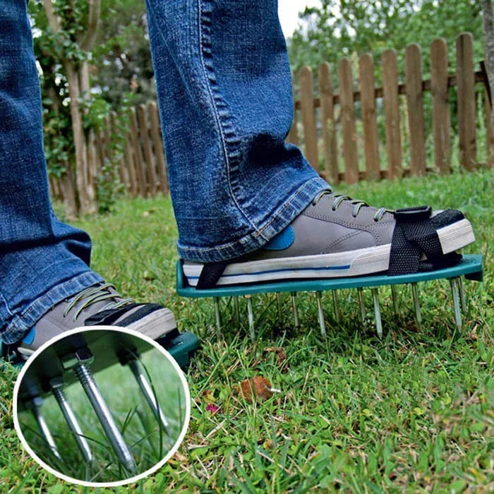 Aerating Shoes with Spikes for Lawn Care