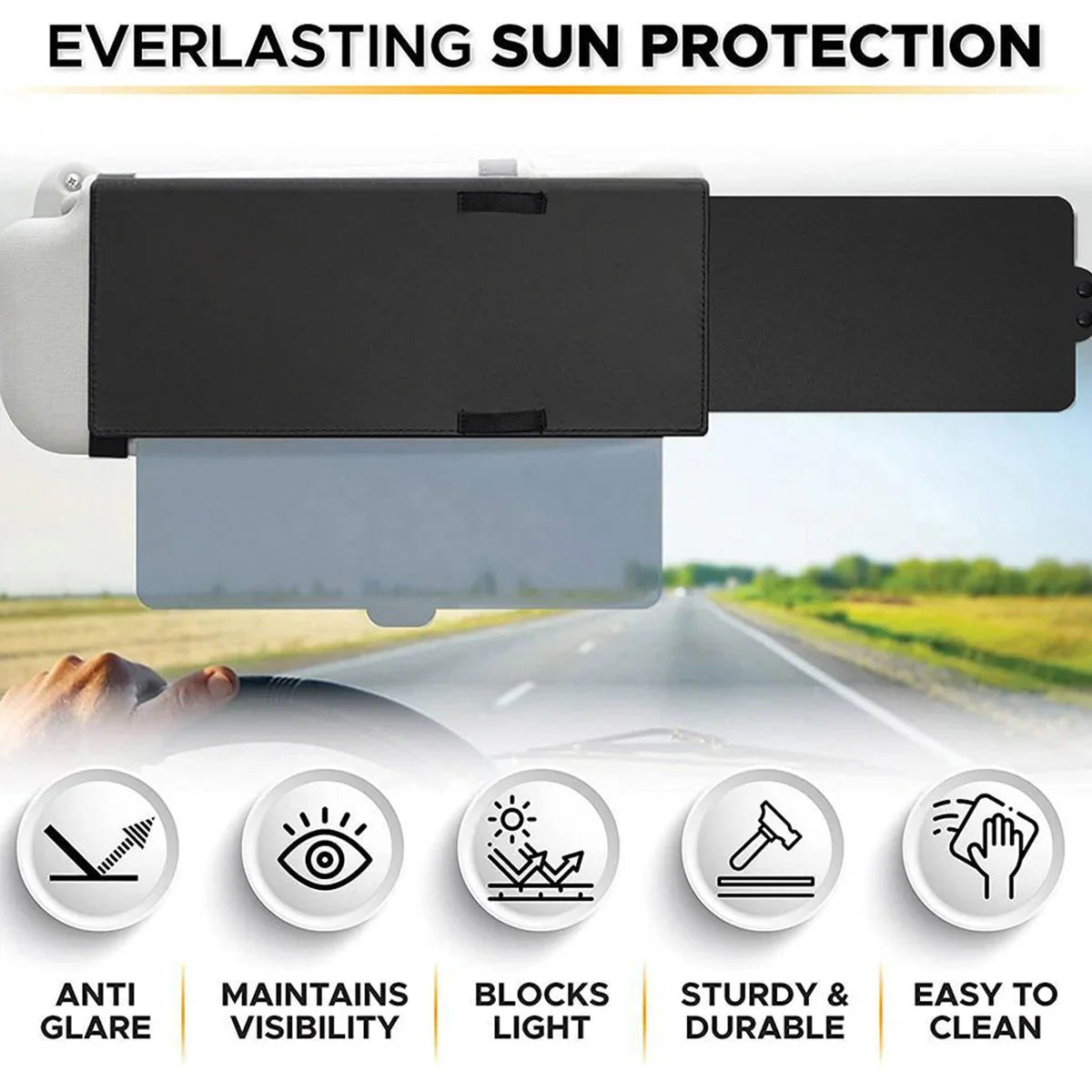 Glare-Reducing Car Sun Shield – Enhanced Visibility for Drivers