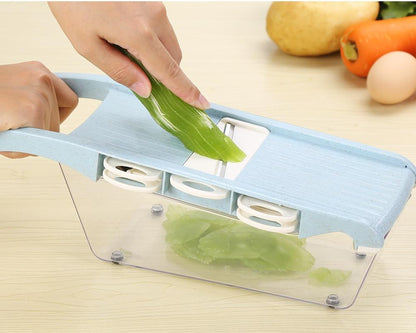 Precision Slicer with 6 Versatile Blades and Safety Holder
