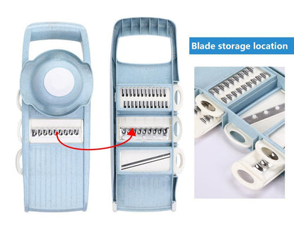 Precision Slicer with 6 Versatile Blades and Safety Holder
