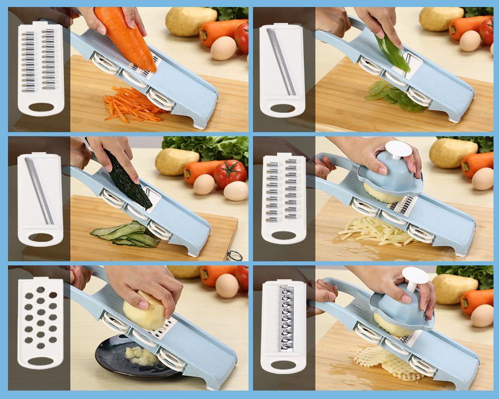 Precision Slicer with 6 Versatile Blades and Safety Holder