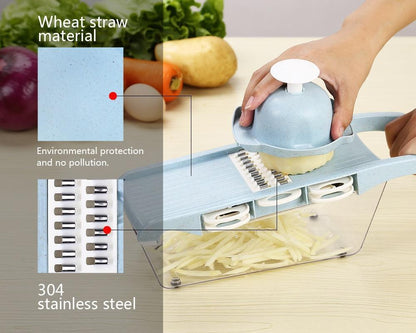Precision Slicer with 6 Versatile Blades and Safety Holder