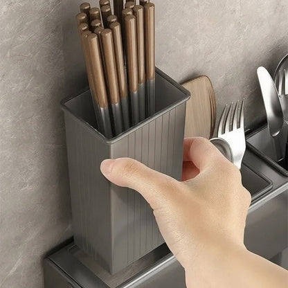 Kitchen Utensil and Knife Holder for Wall Mounting