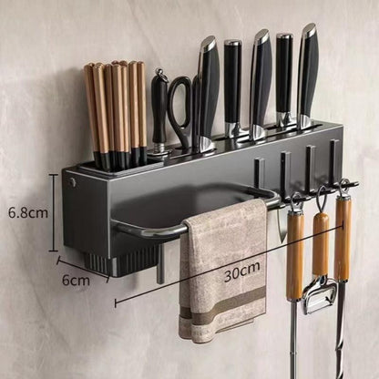 Kitchen Utensil and Knife Holder for Wall Mounting