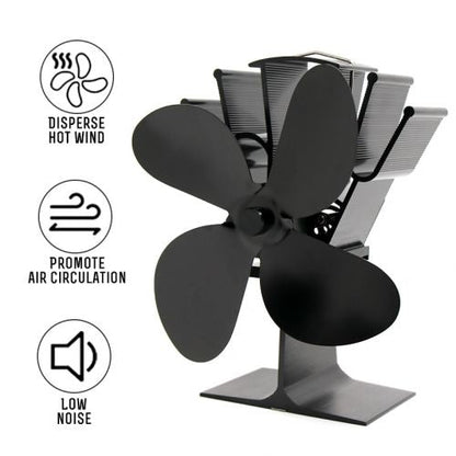 Thermal Breeze Fan with Silent Operation and 4-Blade Design