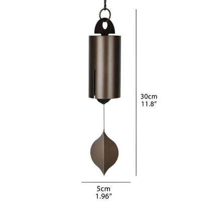 Wind Chime with Dual Chambers and Deep Resonant Sounds, Ash Wood Clapper