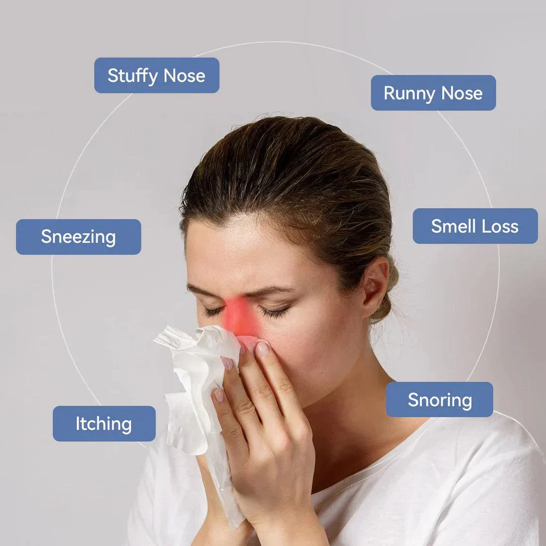 BreatheEasy Infrared Nasal Relief Device with Rechargeable Battery