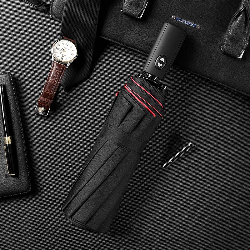 Compact Travel Umbrella with One-Handed Open/Close - Windproof, 4 Colors