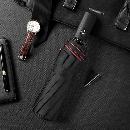 Compact Travel Umbrella with One-Handed Open/Close - Windproof, 4 Colors