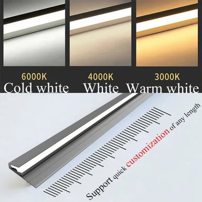 Compact 45-Degree LED Light Strips for Under-Cabinet Lighting