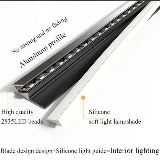 Compact 45-Degree LED Light Strips for Under-Cabinet Lighting