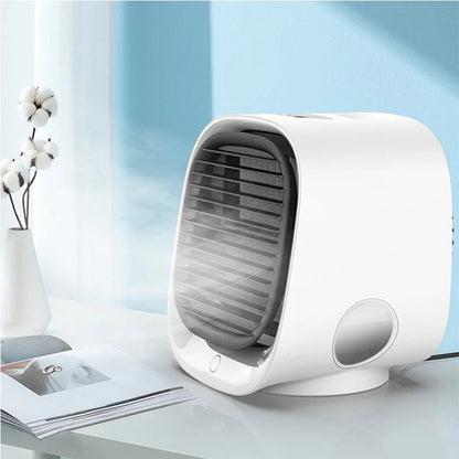 Compact Air Cooler and Humidifier for Cozy Spaces