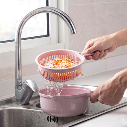 Multi-Function Vegetable Cutter with 4 Blades and Safety Grip