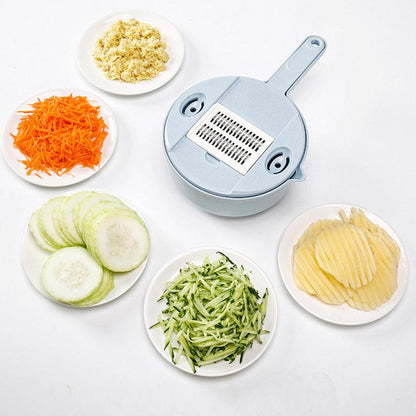 All-in-One Vegetable Prep Tool with 4 Versatile Blades