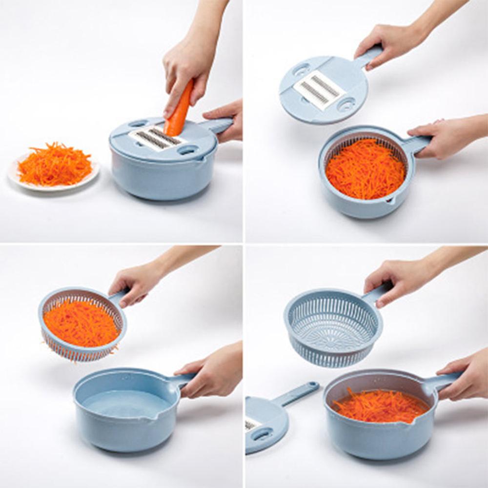 All-in-One Vegetable Prep Tool with 4 Versatile Blades