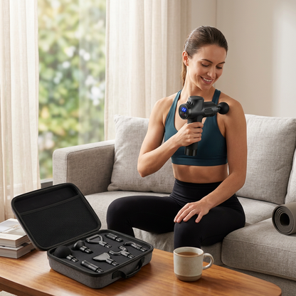 Massage Gun with 30 Adjustable Speeds and 6 Attachments