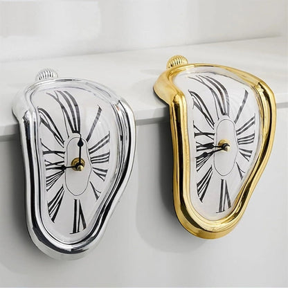 Roman Numeral Wall Clock with Melting Design