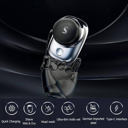 Ultimate Grooming Shaver with 6 Precision Blades & USB Recharge