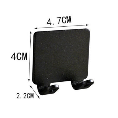 Compact Wall-Mounted Bathroom Organizer for Toothbrushes – No Drill, Black Aluminum