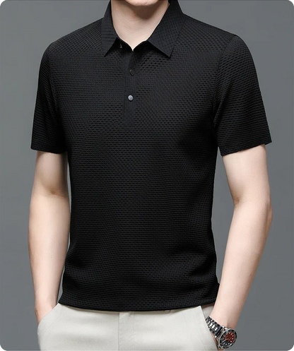 Men's Tailored Polo Shirt - Soft Cotton Blend for Everyday Style