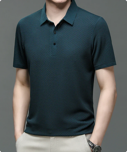 Men's Tailored Polo Shirt - Soft Cotton Blend for Everyday Style