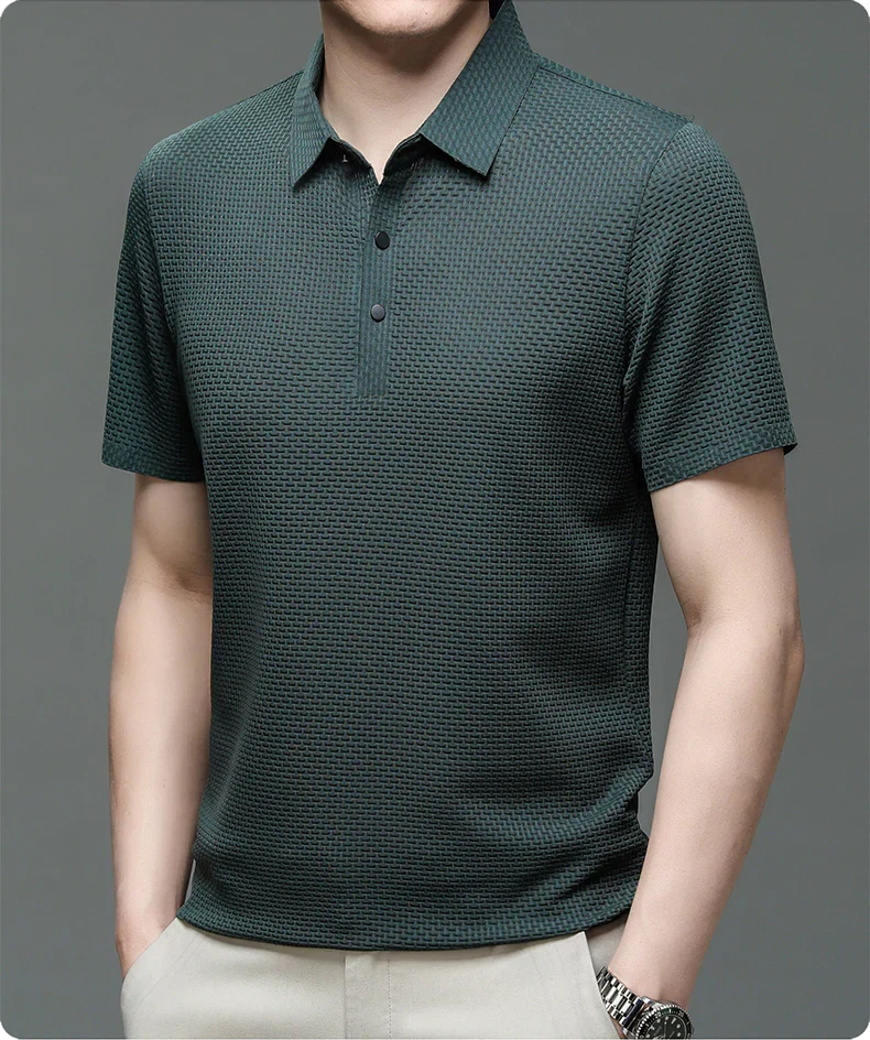 Men's Tailored Polo Shirt - Soft Cotton Blend for Everyday Style