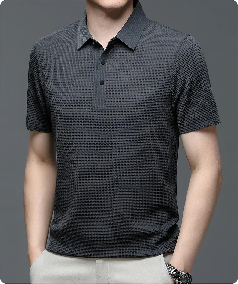 Men's Tailored Polo Shirt - Soft Cotton Blend for Everyday Style