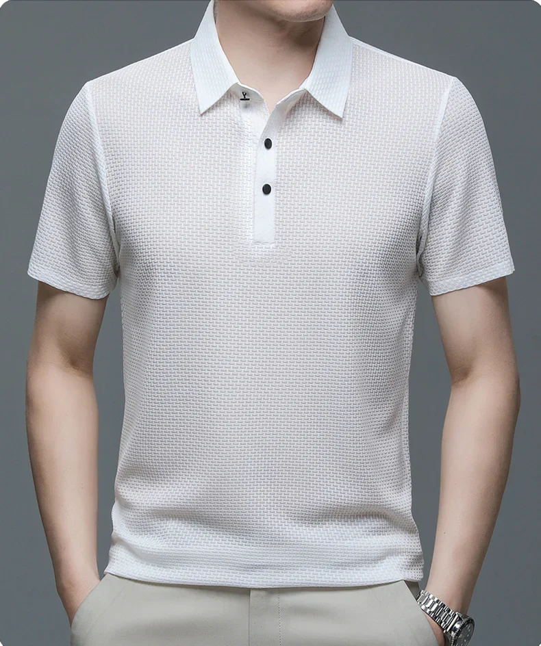 Men's Tailored Polo Shirt - Soft Cotton Blend for Everyday Style