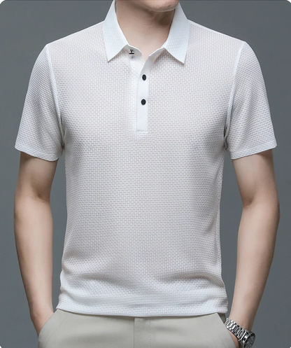 Men's Tailored Polo Shirt - Soft Cotton Blend for Everyday Style