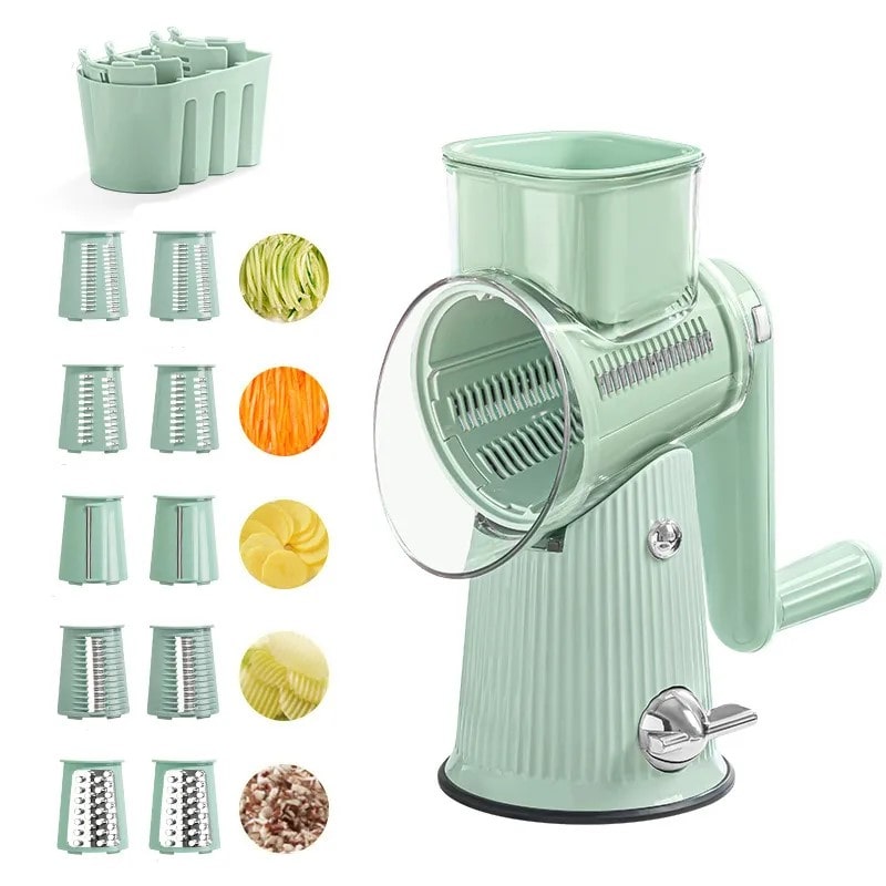SafeSlice Grater with Food Collector and Easy Push Mechanism