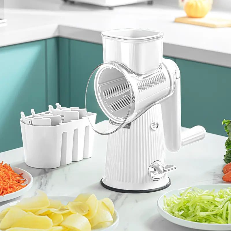 SafeSlice Grater with Food Collector and Easy Push Mechanism