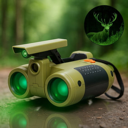 Adventure-Scope Kids' Binoculars with Nightlight & 4x Zoom