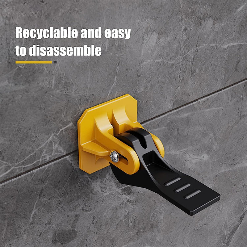 Precision Tile Alignment Clips with Reusable Caps and Easy Removal Tool