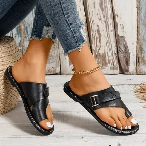 Handmade Leather Sandals for Women with Arch Support - Retro Summer Design for Bunions and Wide Feet