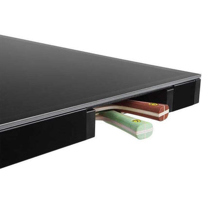 Sleek Outdoor Ping Pong Table with Storage Solutions