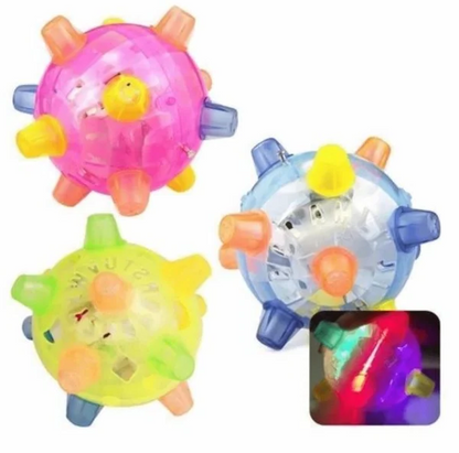Interactive LED Dog Ball with Unpredictable Bouncing Fun