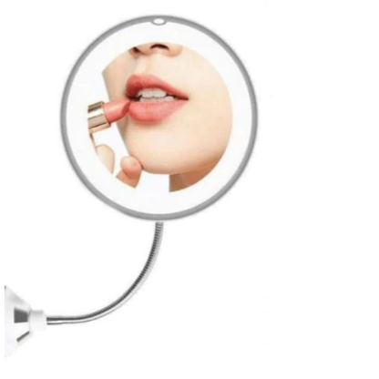 Precision Beauty Mirror with 14 LED Lights and Adjustable Arm