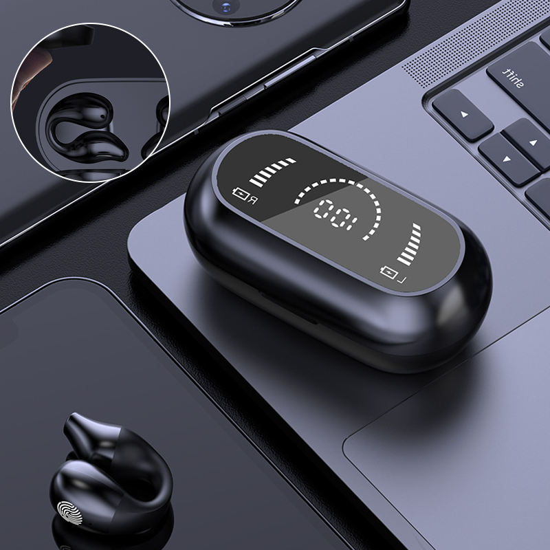 Open Ear Bluetooth 5.2 Headphones with LED Battery Indicator and Case